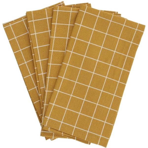 Textile napkins 4-pack - Mustard Check Online-Schn?ppchen